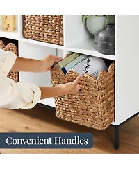 Best Choice Products Scalloped Hyacinth Features Storage Basket Set, 10.5" x 10.5", Set of 5