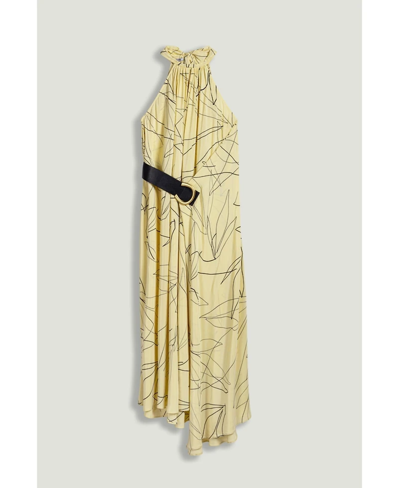 Nocturne Women's Printed Halter Midi Dress