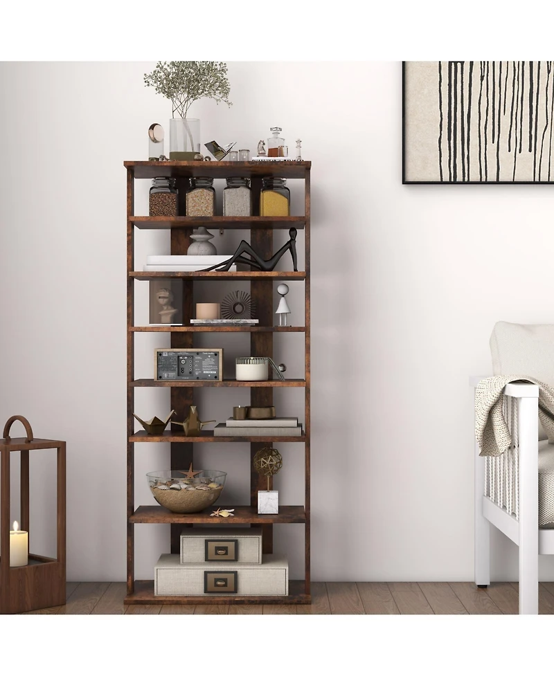 Gouun 7-Tier Vertical Shoe Rack for Front Door, 18.5" x 10" x 43.5"