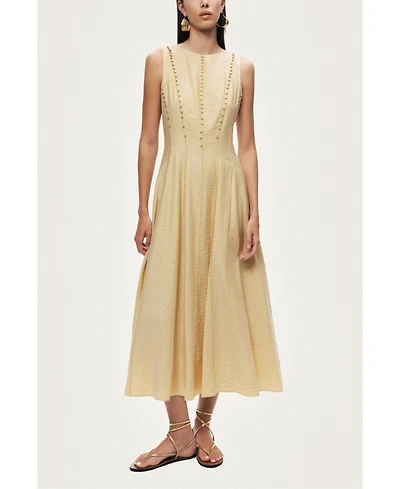 Nocturne Women's Sleeveless Textured Midi Dress