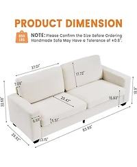 gaomon Loveseat Sofa Couch for Living Room, 83 Inch Corduroy 2 Seater Love Seat with Wide Armrest, Removable Washable Cushion Cover Small Spaces