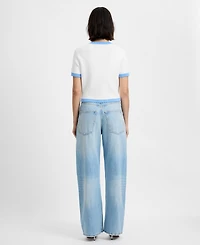 French Connection Bennet Rib Knit Short-Sleeve Sweater