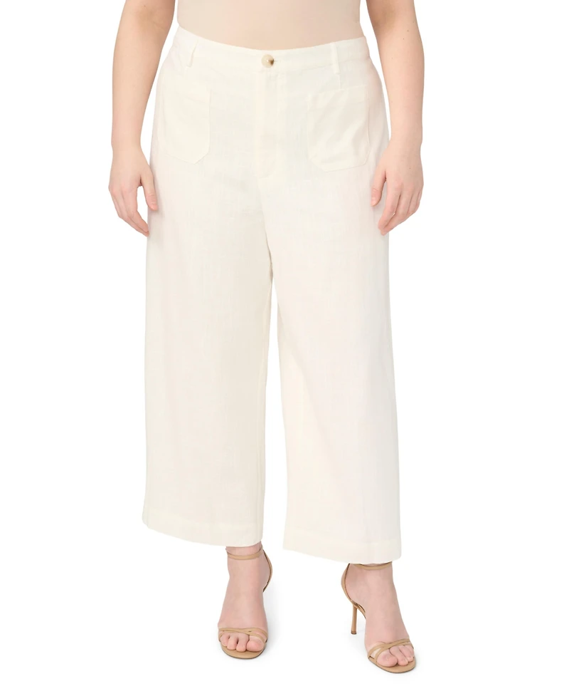 Vince Camuto Plus Front Patch Pocket Ankle Length Pants