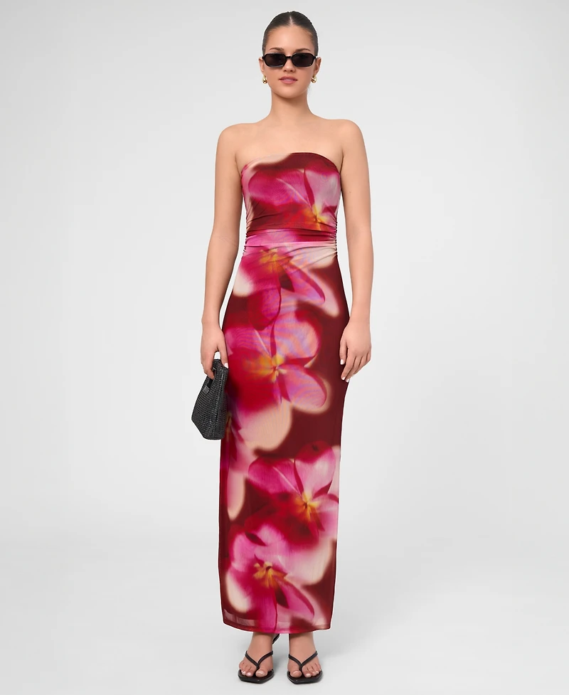 Rachel Roy Women's Isola Mesh Strapless Maxi Dress