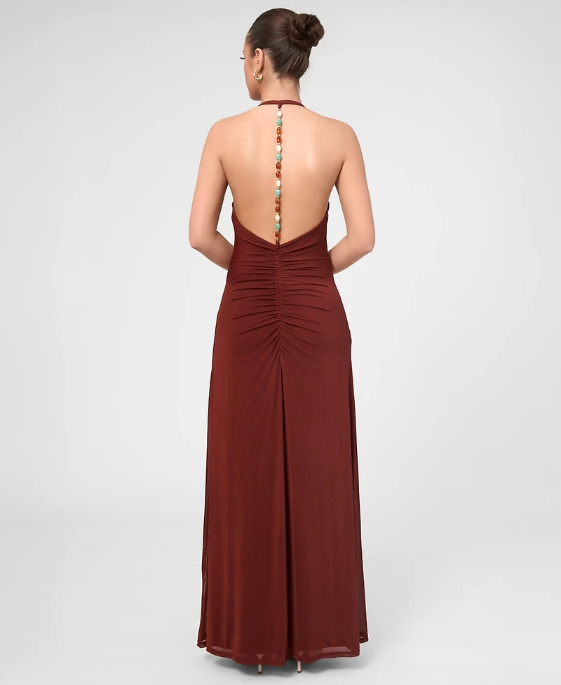 Rachel Roy Women's Sabella Sleeveless Mesh Maxi Dress