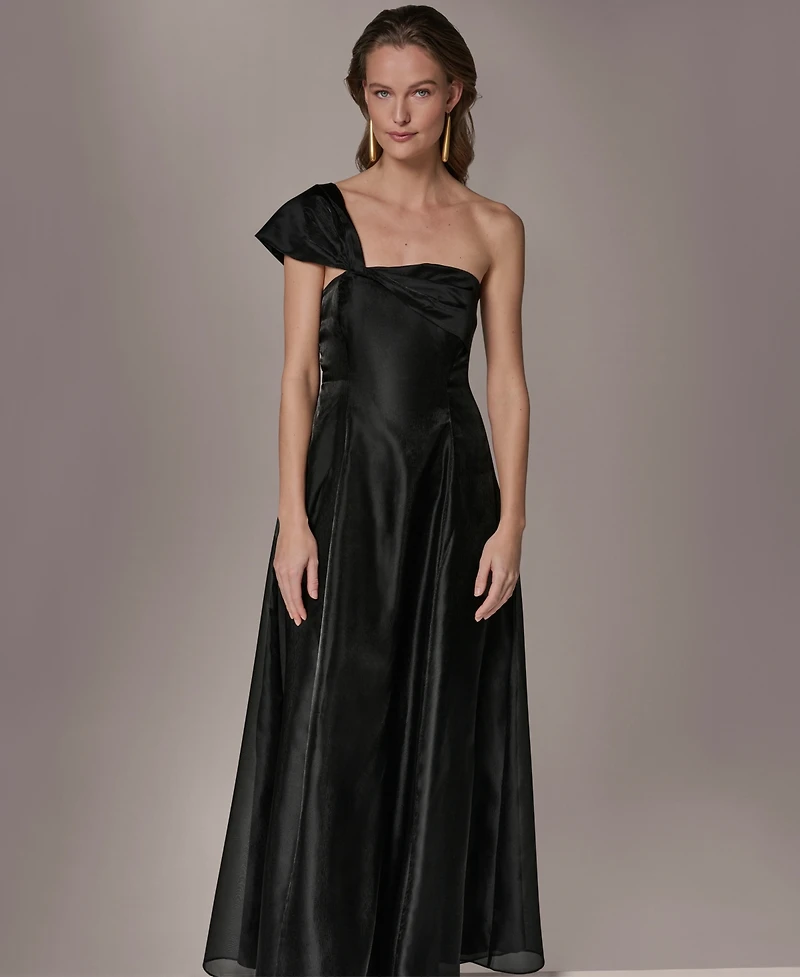 Donna Karan New York Women's Asymmetric-Neck One-Shoulder Gown