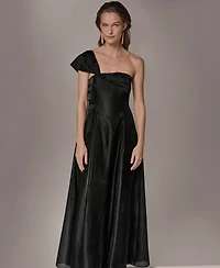 Donna Karan New York Women's Asymmetric-Neck One-Shoulder Gown