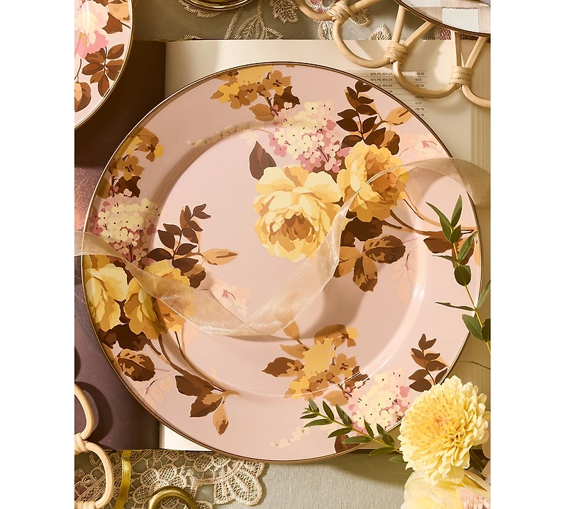 MacKenzie-Childs Wild Rose Mauve Dinner Plate
