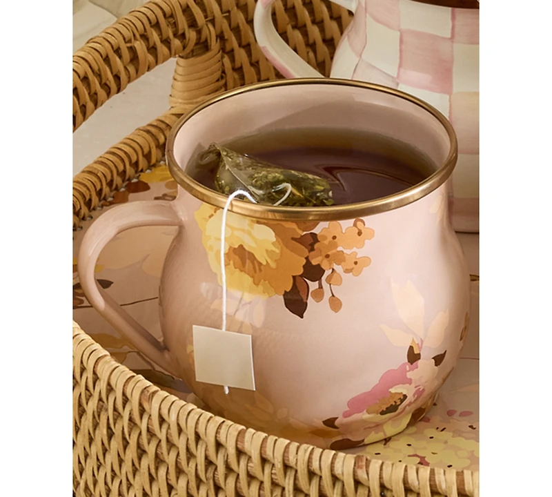 MacKenzie-Childs Wild Rose Mauve 16 oz. Mug