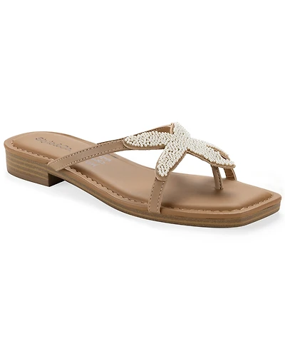 Style & Co Women's Alanaa Starfish Beaded Flat Sandals, Macy's Exclusive