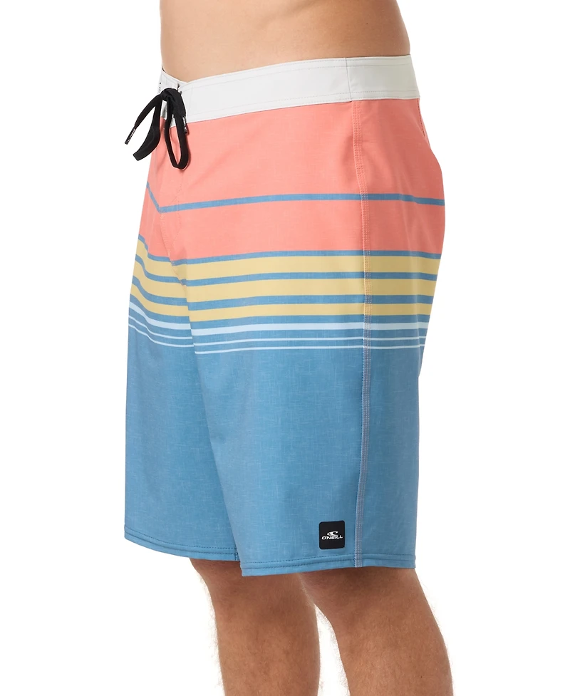 O'Neill Men's Hyperfreak Heat Striped Swim Boardshorts