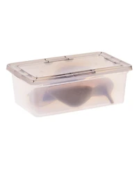 Iris Usa 6 Quart Snap Top Plastic Storage Box, 10 Pack