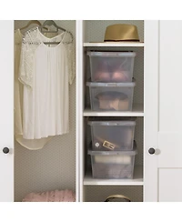 Iris Usa 14.5 Quart Snap Top Plastic Storage Box, 6 Pack