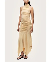 Nocturne Women's Ruched Halter Midi Dress