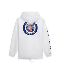Mitchell Ness Men's White Detroit Tigers Big Tall Full-Snap Hooded Jacket