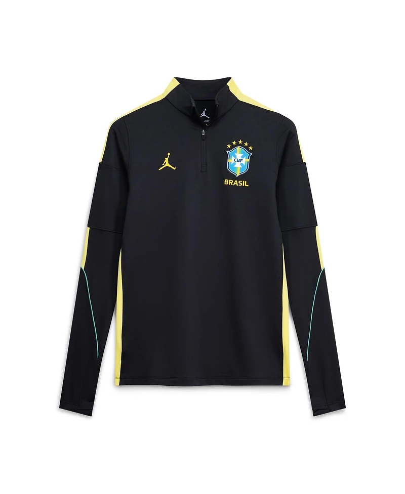 Jordan Women's Black Brazil National Team 2026 Strike Dri-fit Long Sleeve Quarter-Zip Drill Top