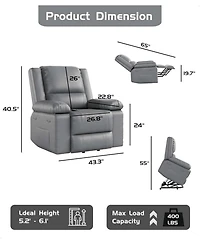 gaomon Oversized Wide Power Lift Recliner Chair
