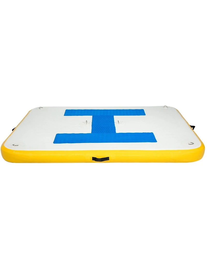 Inolait Inflatable Floating Dock Platform 8 x 5 ft with Electric Air Pump