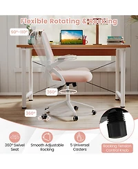 Sugift Ergonomic Computer Desk Chair with Lumbar Support and Flip-up Arms