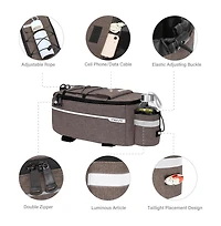 Aoligeijs Bike Rack Cooler Bag Insulated Waterproof Bicycle Trunk Bag Rear Seat Pannier with Bottle Holder for Food Delivery Picnic Commuting