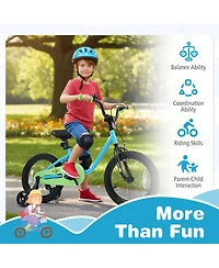Slickblue Kids Bicycle for Children Beginner Bike with Training Wheels