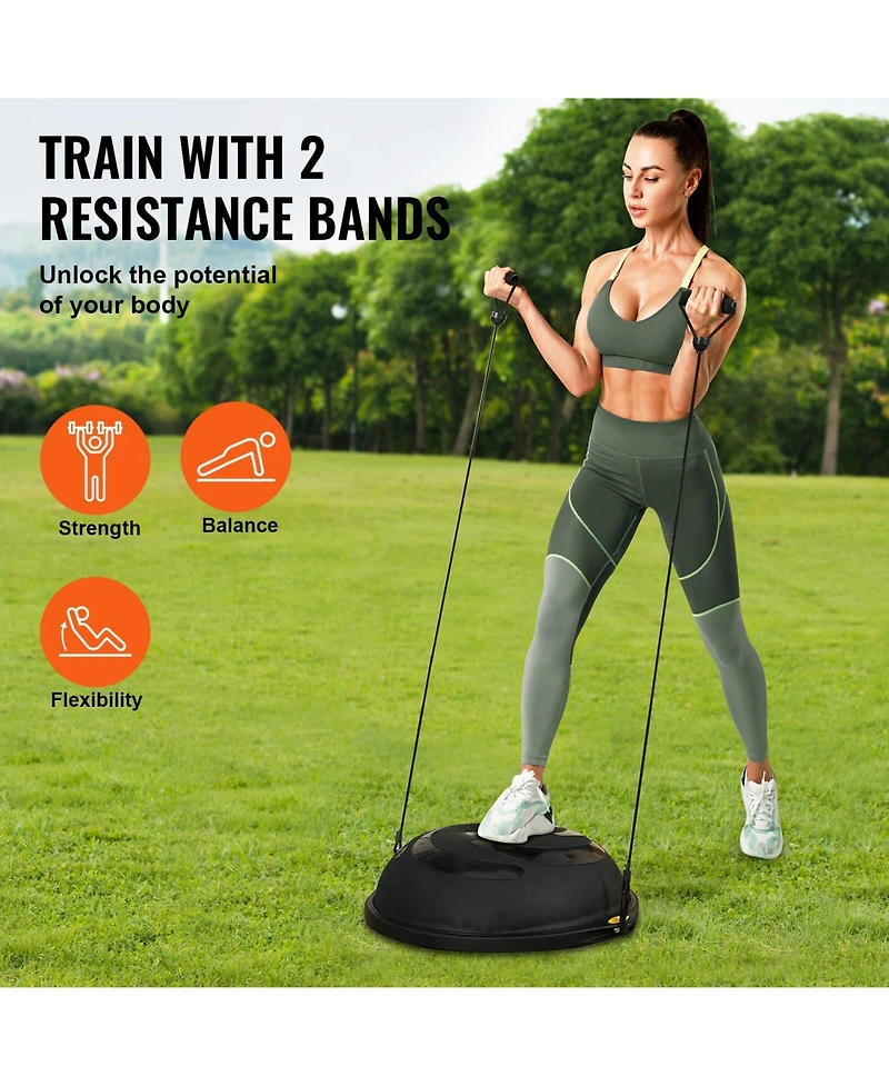 Mecale Half Balance Ball Trainer 1500 lbs with Pump for Home Gym