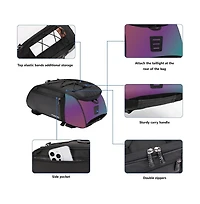 Aoligeijs Waterproof Bike Rack Bag with Reflective Tail, Bicycle Rear Seat Trunk Storage with Shoulder Strap for Commuting Travel Cycling