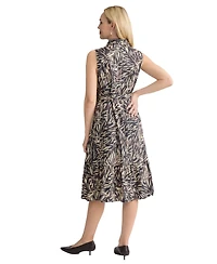 Jones New York Women's Printed Collared Neck Shirt Dress