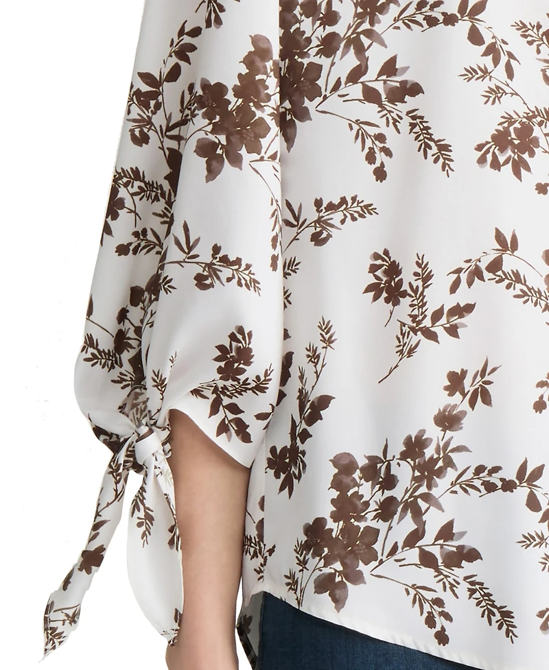 Jones New York Women's Printed Collared Neck Shirt