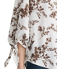 Jones New York Women's Printed Collared Neck Shirt