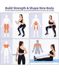 Sportneer 5 Level Resistance Training Pull Up Bands Set with Handles and Door Anchor