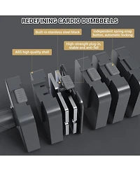 Sportneer Adjustable Dumbbells Hand Weights Set 5 in 1 10 Lb Set of 2 Fast Adjust Free Weights for Women Men Home Gym Exercise Strength