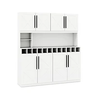 Gouun 70 in Farmhouse Pantry Cabinet Kitchen Buffet Hutch with 4 Cabinets