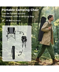 Gouun Folding Camping Chair with Cup Holder and Side Pocket