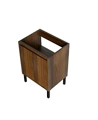 Sillysis Inch Bathroom Vanity Cabinet Modern Mdf Storage Sink Not Included Easy Assembly For Small Spaces
