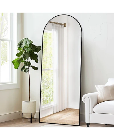 Antok Full Length Mirror, 68"x26" Floor Mirror, Arch Floor Standing Mirror Freestanding Arch Full Body with Stand for Bedroom, Hanging Mounted for Liv
