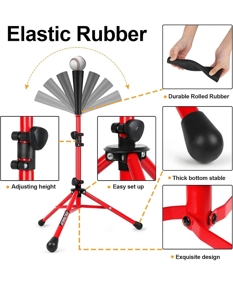 Aoligeijs Baseball Softball Practice Net,Pitching Net,Batting Net,with Baseball Tee,Bonus Strike Zone and Bow Frame