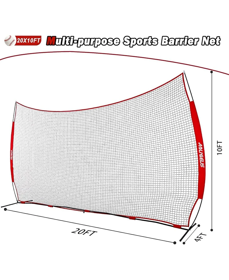 Aoligeijs Sports Barrier Net,Sports Net,Barricade Backstop Net,Perfect for Baseball,Softball,Soccer, Basketball,Lacrosse