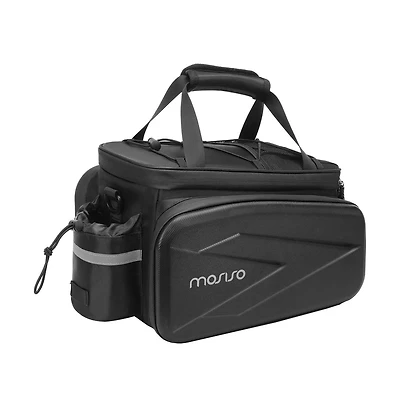 Aoligeijs Insulated Bike Rear Rack Bag 8L Trunk Cooler with Foldable Panniers, Waterproof Cycling Storage Bag with Shoulder Strap for Commuting