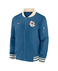 Nike Men's Blue Milwaukee Brewers 2026 City Connect Authentic Collection Relaxed Full-Zip Bomber Jacket
