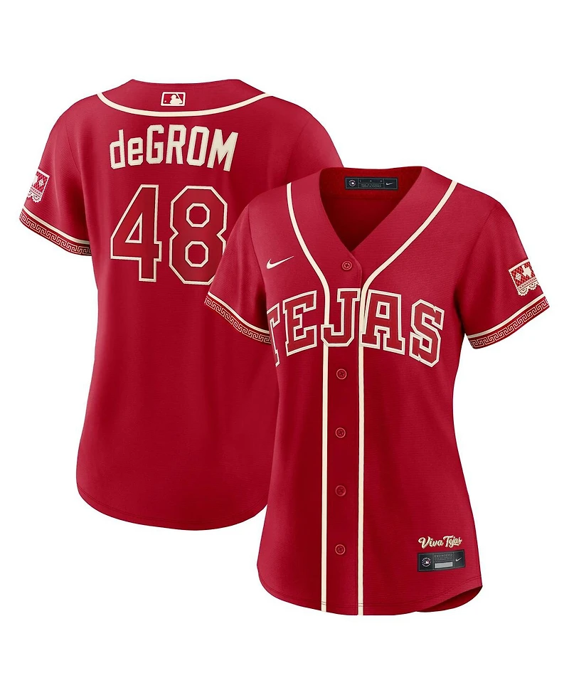 Nike Women's Jacob DeGrom Red Texas Rangers 2026 City Connect Stadium Jersey