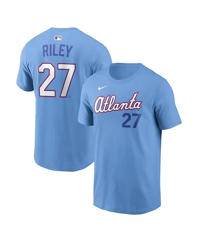 Nike Men's Austin Riley Powder Blue Atlanta Braves 2026 City Connect Name & Number T-Shirt