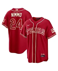 Nike Men's Brandon Nimmo Red Texas Rangers 2026 City Connect Stadium Jersey