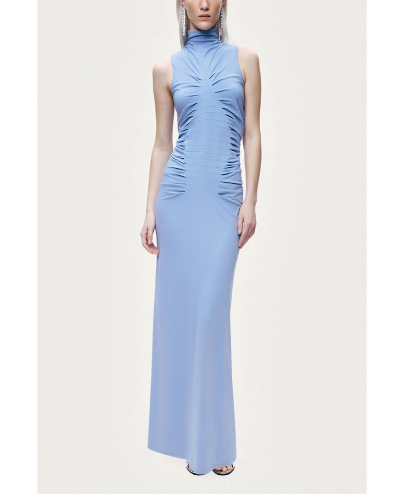 Nocturne Women's Sleeveless Ruched Maxi Dress