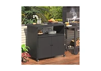 Aecojoy Outdoor Bar Cart with Wheels