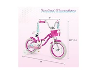 Slickblue Kids Bike with Basket and Streamers