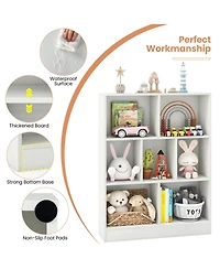 Gouun 7-Section Freestanding Kids Bookshelf for Classroom, Daycare and Nursery