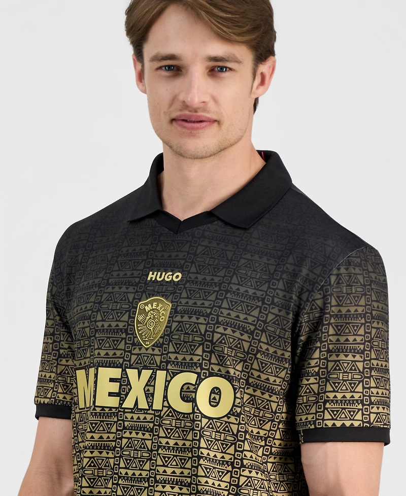 Hugo by Boss Men's Relaxed Fit Mexico Football Polo Jersey