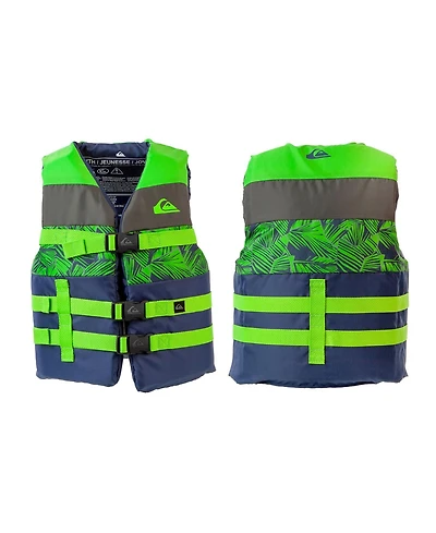 Quiksilver Uscg Approved Teen Life Vest Pfd, Light-Weight Epe Foam, Three Belts with Quick-Release Buckles for Boating Kayaking