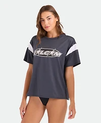 Volcom Women's Crewneck Short-Sleeve Swim Cover-Up Jersey